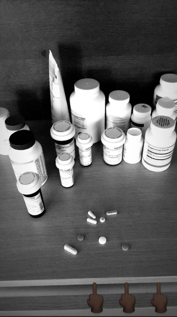 black and white photos of pills