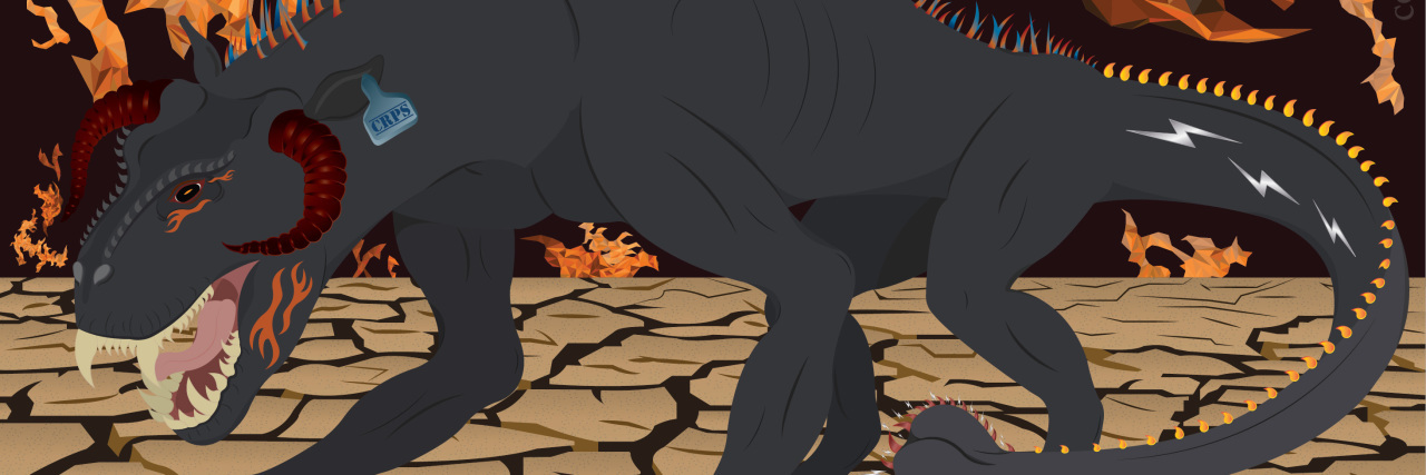 Creating a Partnership With Chronic Pain illustration of the CRPS beast