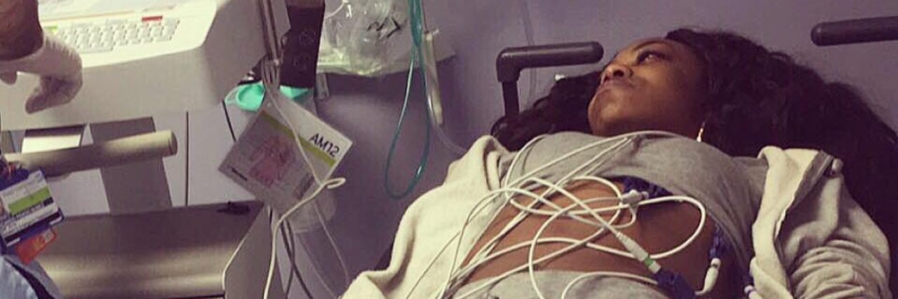 Lady Leshurr Posts Photo in the Hospital After a Suicide Attempt Lady Leshurr's Instagram post