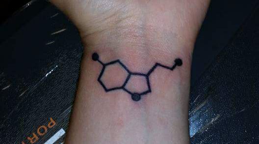 chemical compound for seratonin tattoo