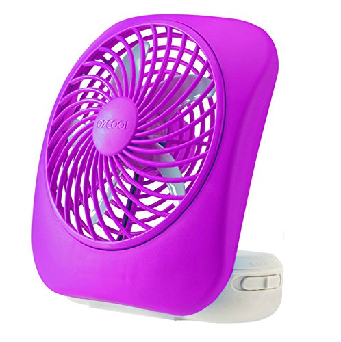 small purple portable fan
