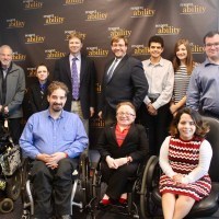 Ryan with Derek Shields and other people with disabilities.