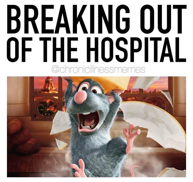"breaking out of the hospital" mouse excited and running