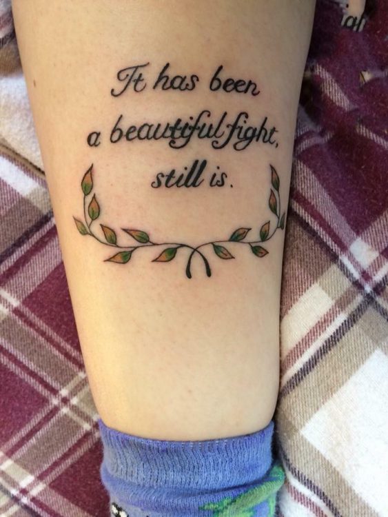 tattoo of quote
