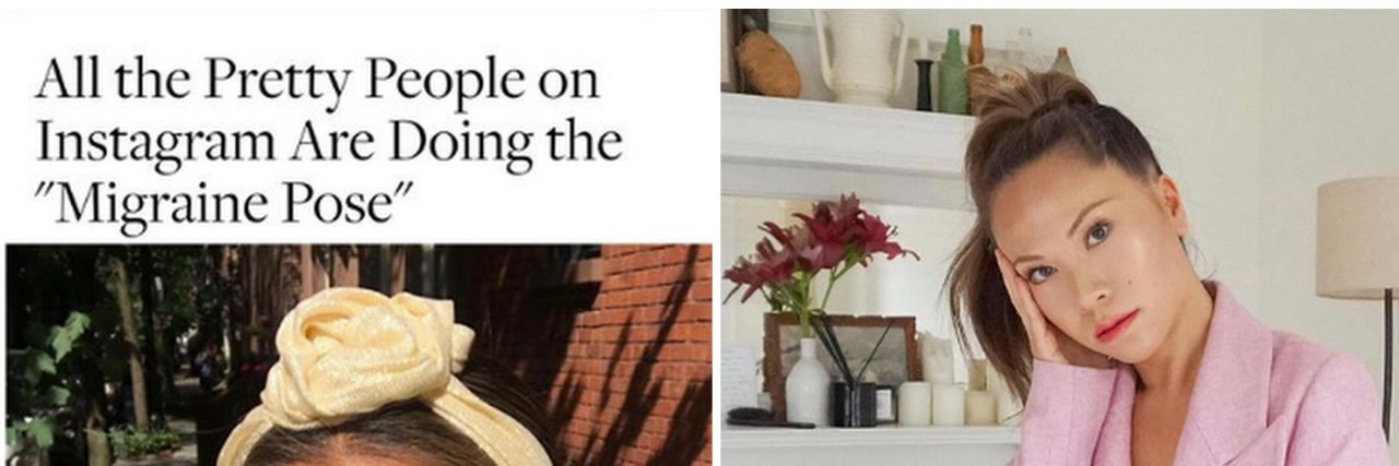 'Migraine Pose' Draws Criticism From People Who Get Migraines migraine pose article cover