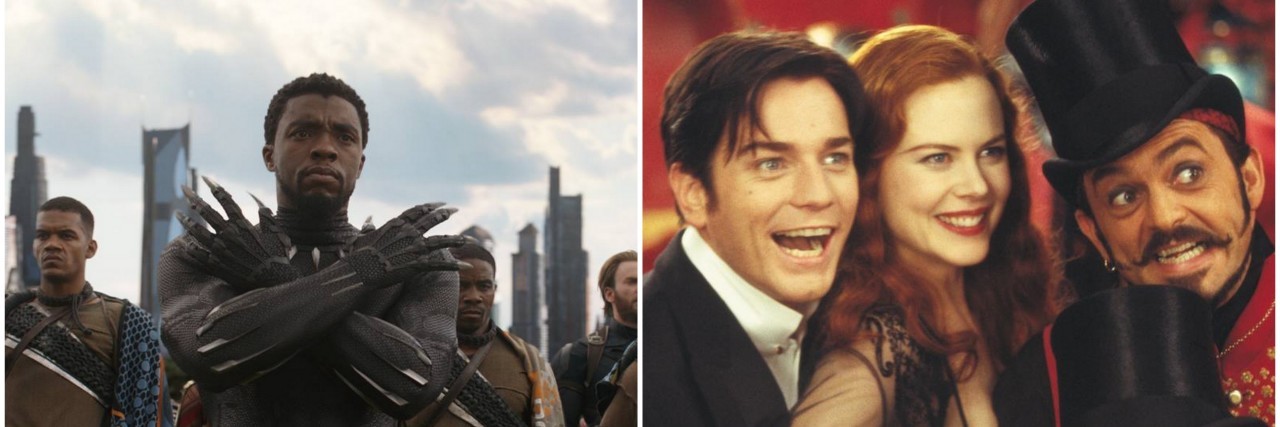 16 Movies That Can Cause Illness Flare-Ups black panther in infinity war and cast of moulin rouge