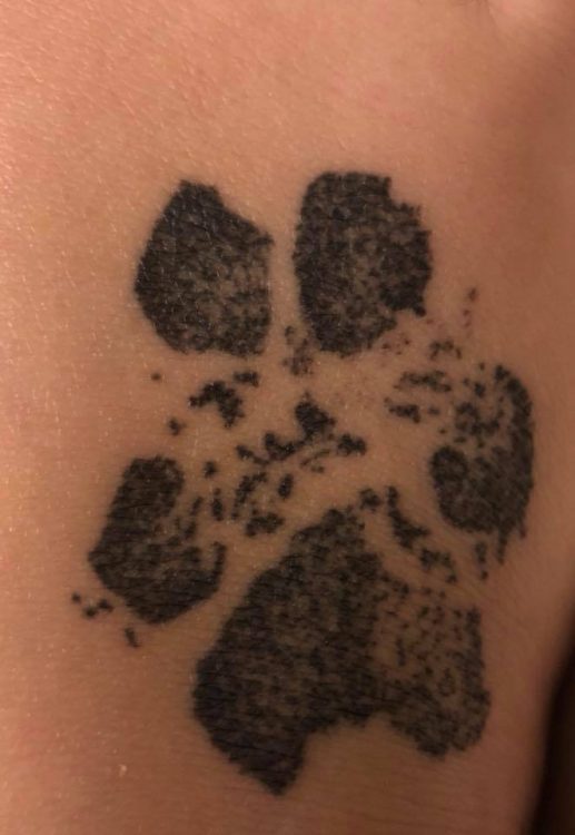 dogs paw print tattoo
