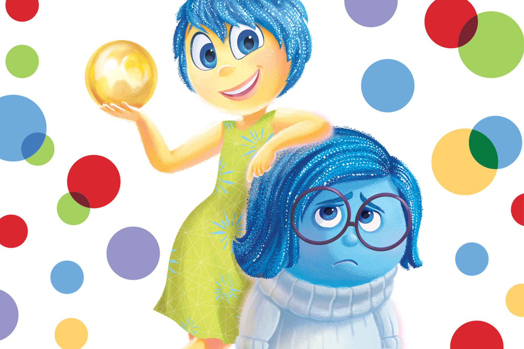 Sadness and Joy from Disney Pixar inside out