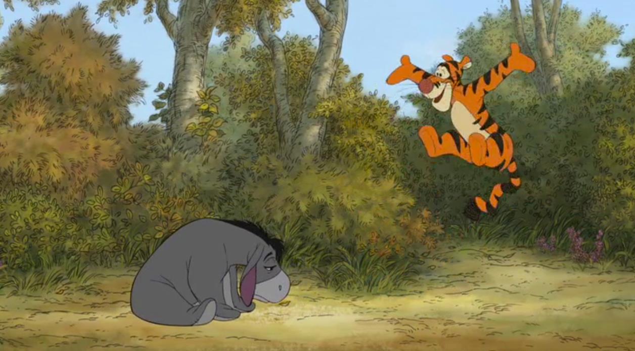 eeyore and tigger from disney's winnie the pooh