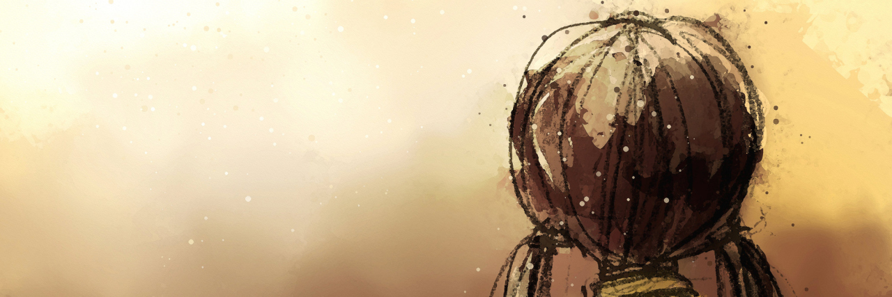 When Chronic Illness Makes You Look for a Different Kind of 'Normal' An illustration of the back of a girl's head.