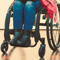 Disability -- female wheelchair user.