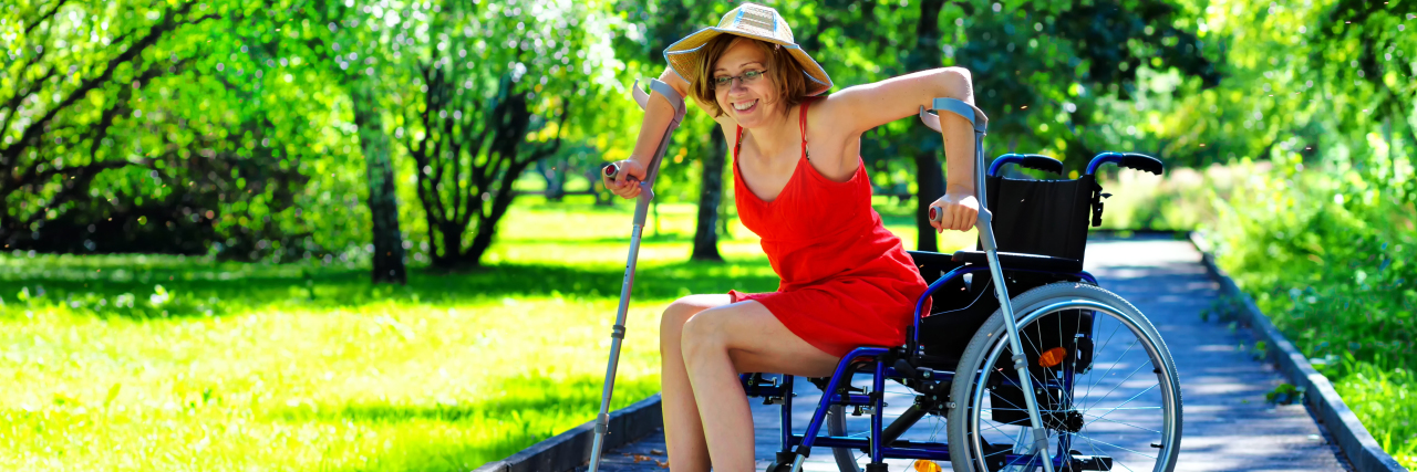 How to Choose the Right Mobility Aid Woman gets up from a wheelchair.