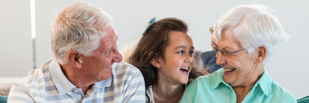What This Joke Taught Me About Life With Illness A picture of a granddaughter laughing with her grandparents.