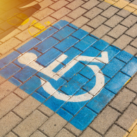 Disability parking space.