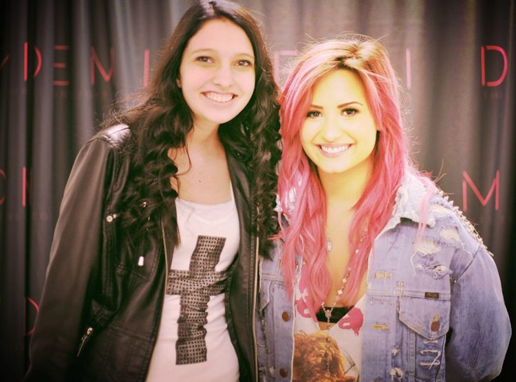 the author and Demi Lovato