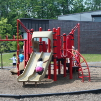Empty school playground.