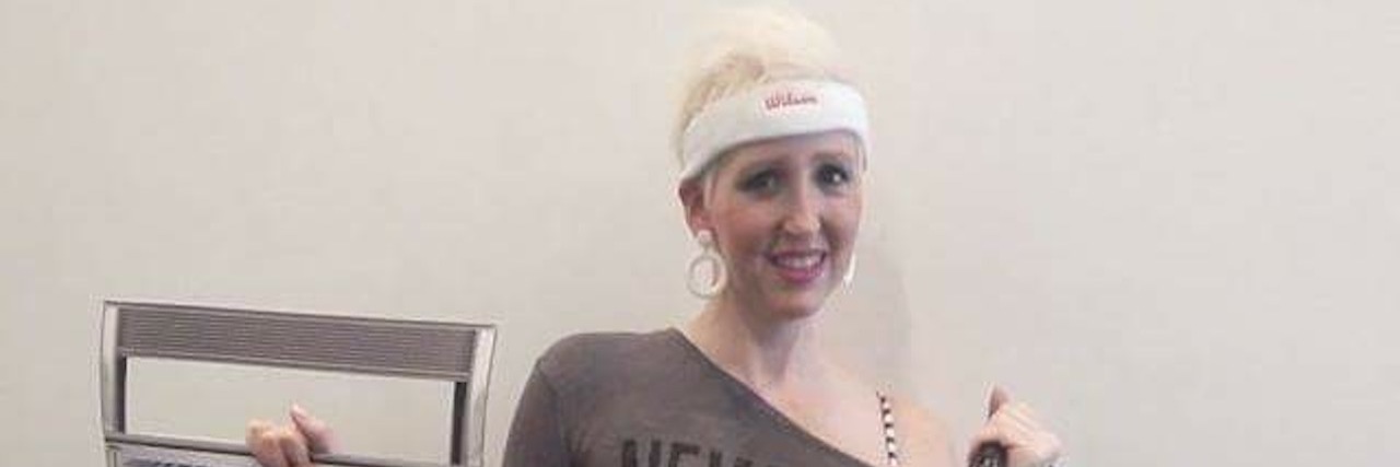 Dealing With the Emotional Toll of Cancer woman in 80s workout gear