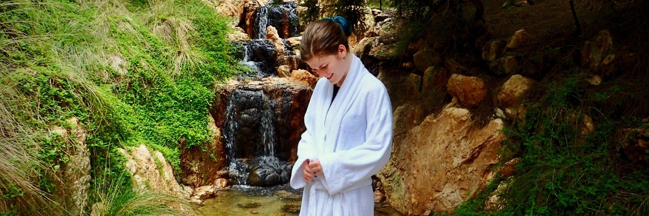 The Lifestyle Changes I've Made With Fibromyalgia woman at the hot springs