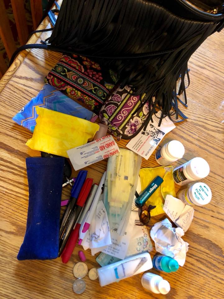 contents of a friend's purse