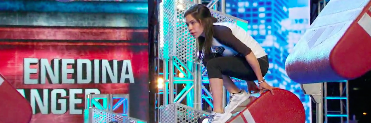 My Reaction to 'American Ninja Warrior' as Someone With Ehlers-Danlos american ninja warrior enedina stanger on the course