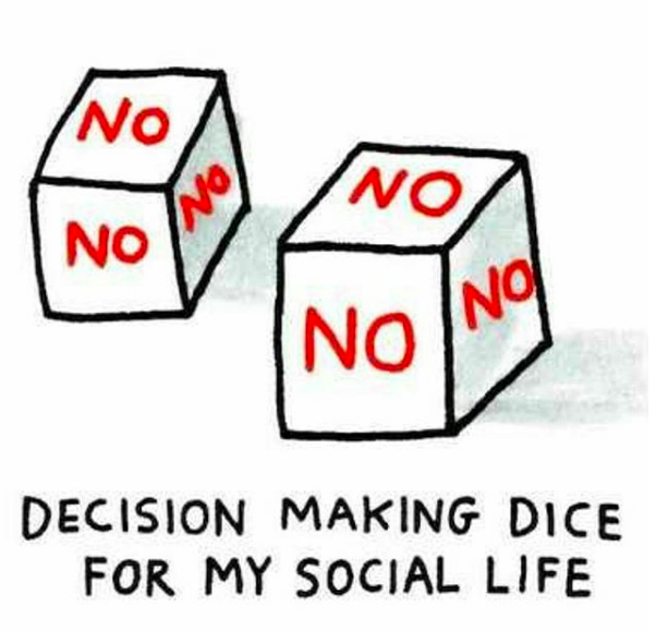 decision making dice for my social life: dice that say no on all sides