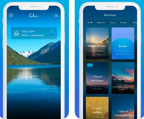 calm app screenshots