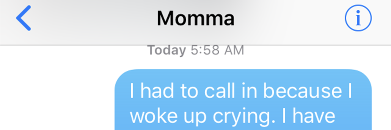The Text That Reassured Me It’s OK to Struggle With Depression text between mother and daughter about mental health