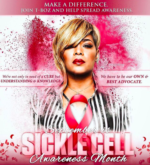 Image with T-Boz for September as Sickle Cell Awareness Month