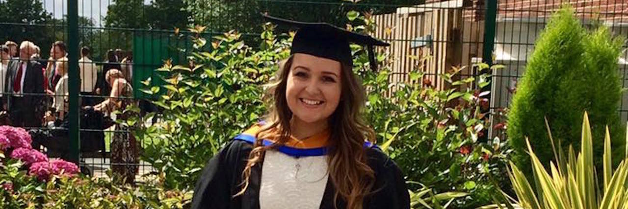 10 Ways to Adjust to Student Life If You Live With an Illness A picture of the writer in her graduation outfit on.