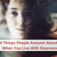 A woman who appears to be under water. Text reads: 24 Things People Assume About You When You Live With Depression