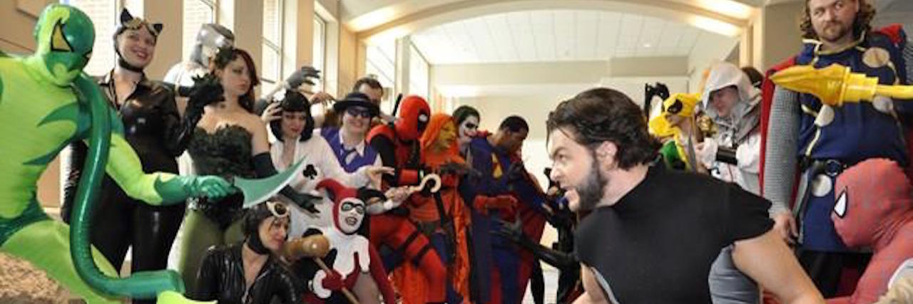 Self-Care Means I'm Opting Out of Interviewing Comic Con Celebrities A picture of people dressed for Comic Con.