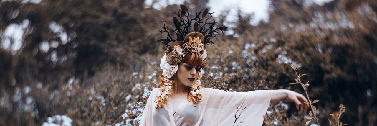 Channeling My Complaints About Chronic Pain Into Haikus woman wearing a white dress standing in a field