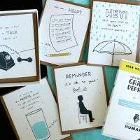 Thoughtful Human cards for depression and grief