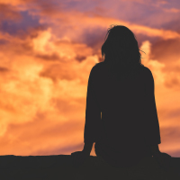 Girl watching the sky
