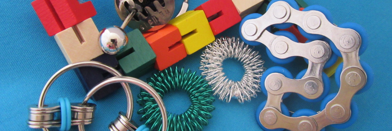Fidgeting and Sensory Processing Disorder Kate's fidget toys.