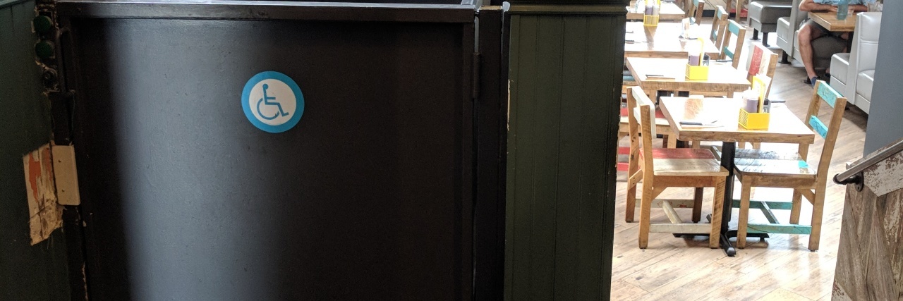 When Accessibility Isn't So Accessible Image of lift at left next to stairs at right