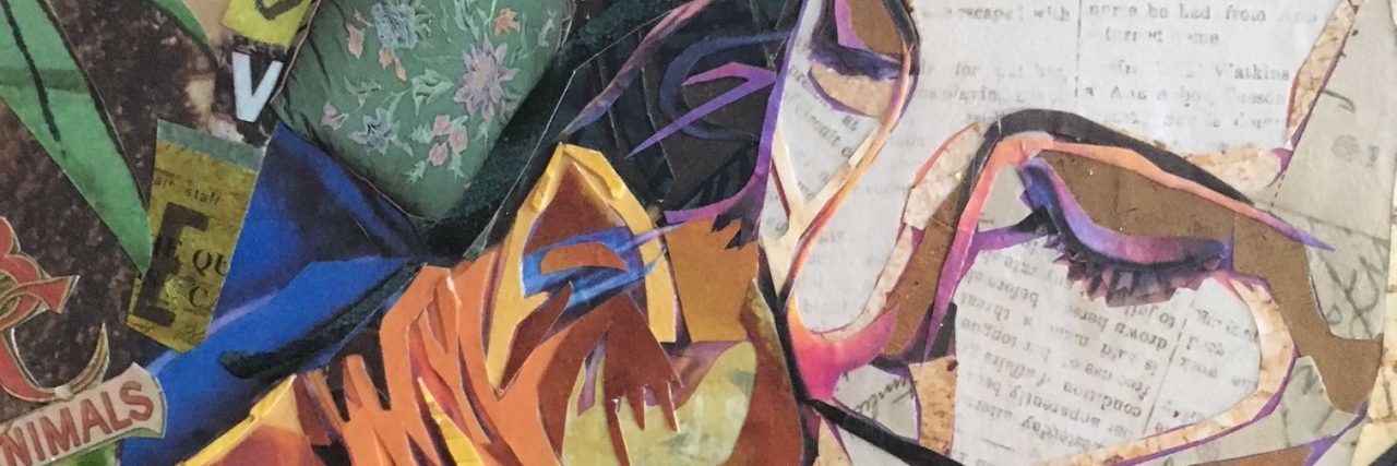 Living With Undiagnosed Autism Kimberly Gerry Tucker collage self portrait.