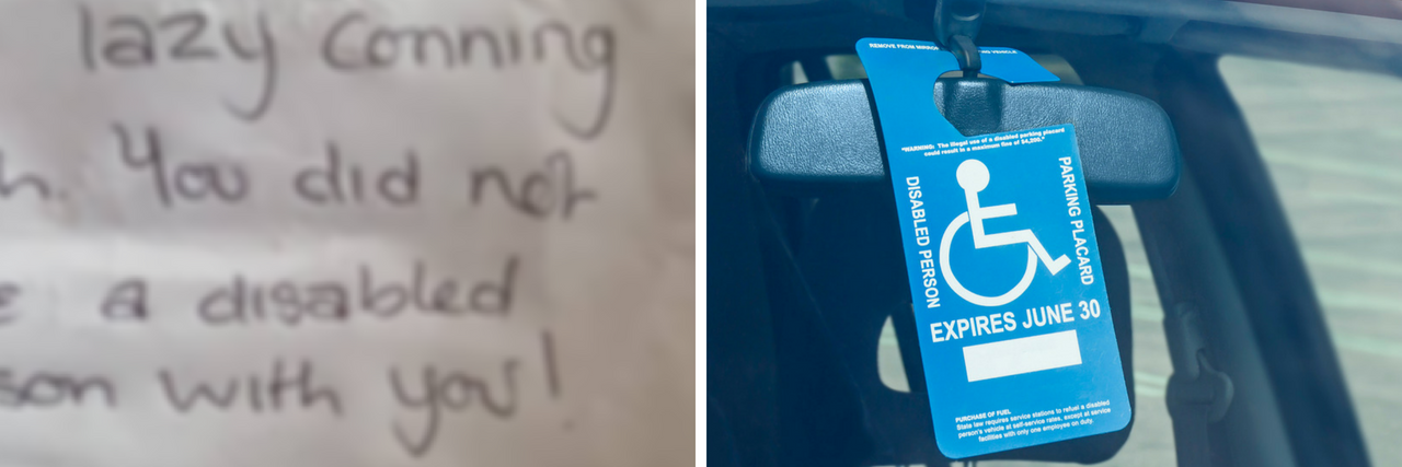 Facebook Post Shows Hurtful Note Left on Parent of Disabled Kid's Car