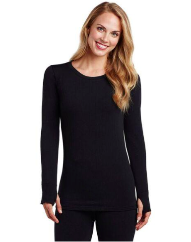 cuddl duds long sleeve seamless thermal shirt