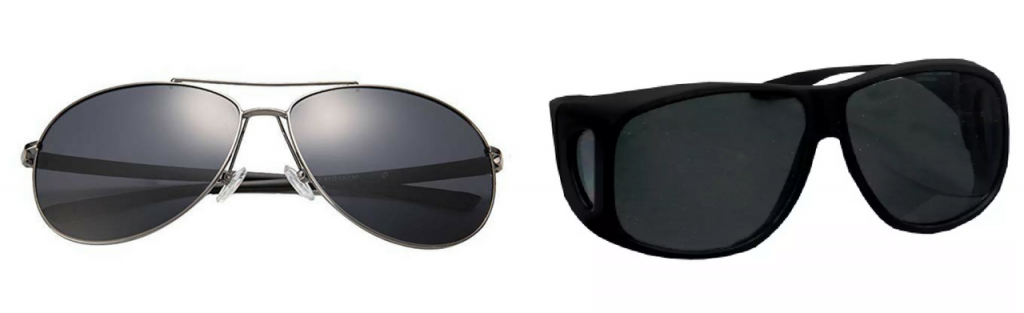 polarized sunglasses and sunglasses shield