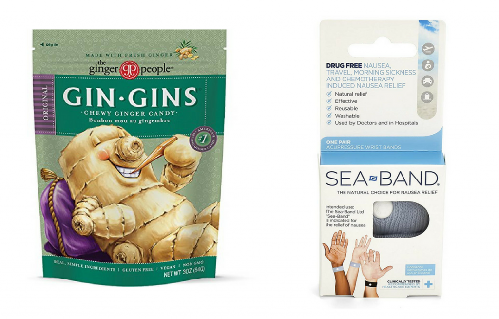gin gins candies and sea-band