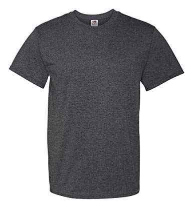 gray fruit of the loom seamless men's t-shirt
