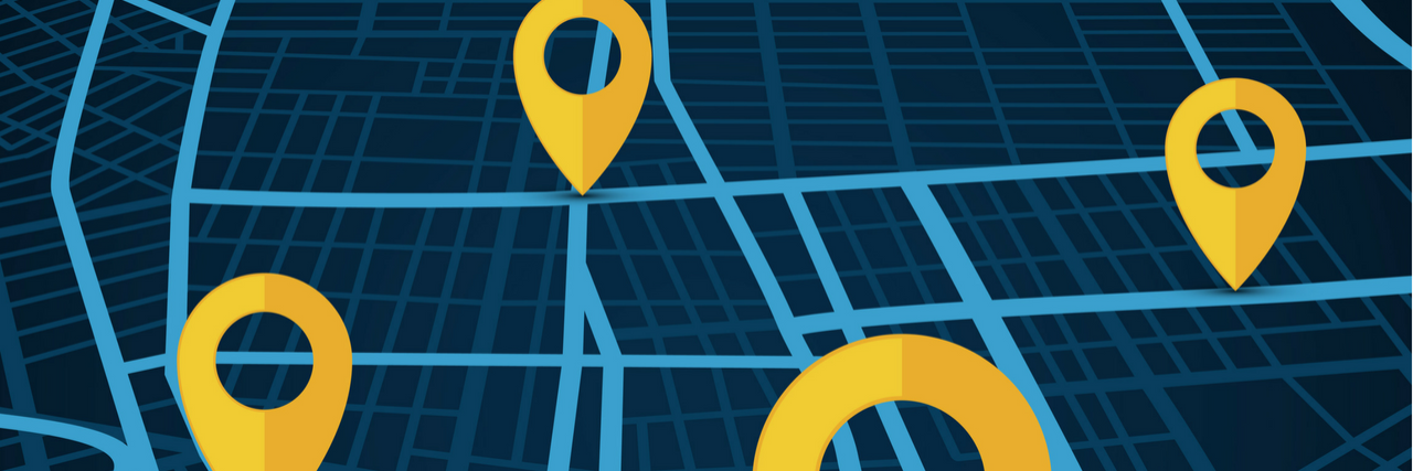 Trump Delays Electronic Visit Verification of Personal Care Attendants Flagged locations on a map