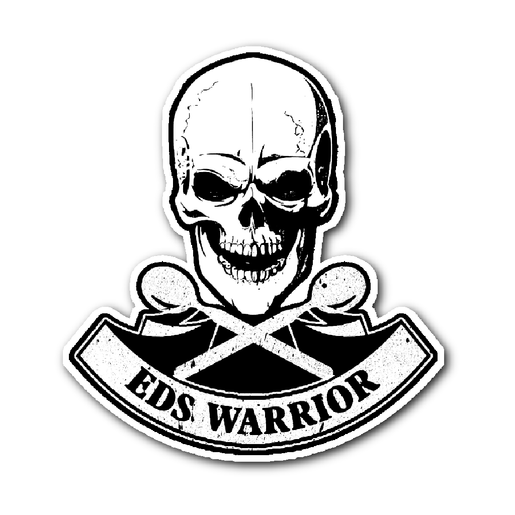 EDS warrior skull and crossbones