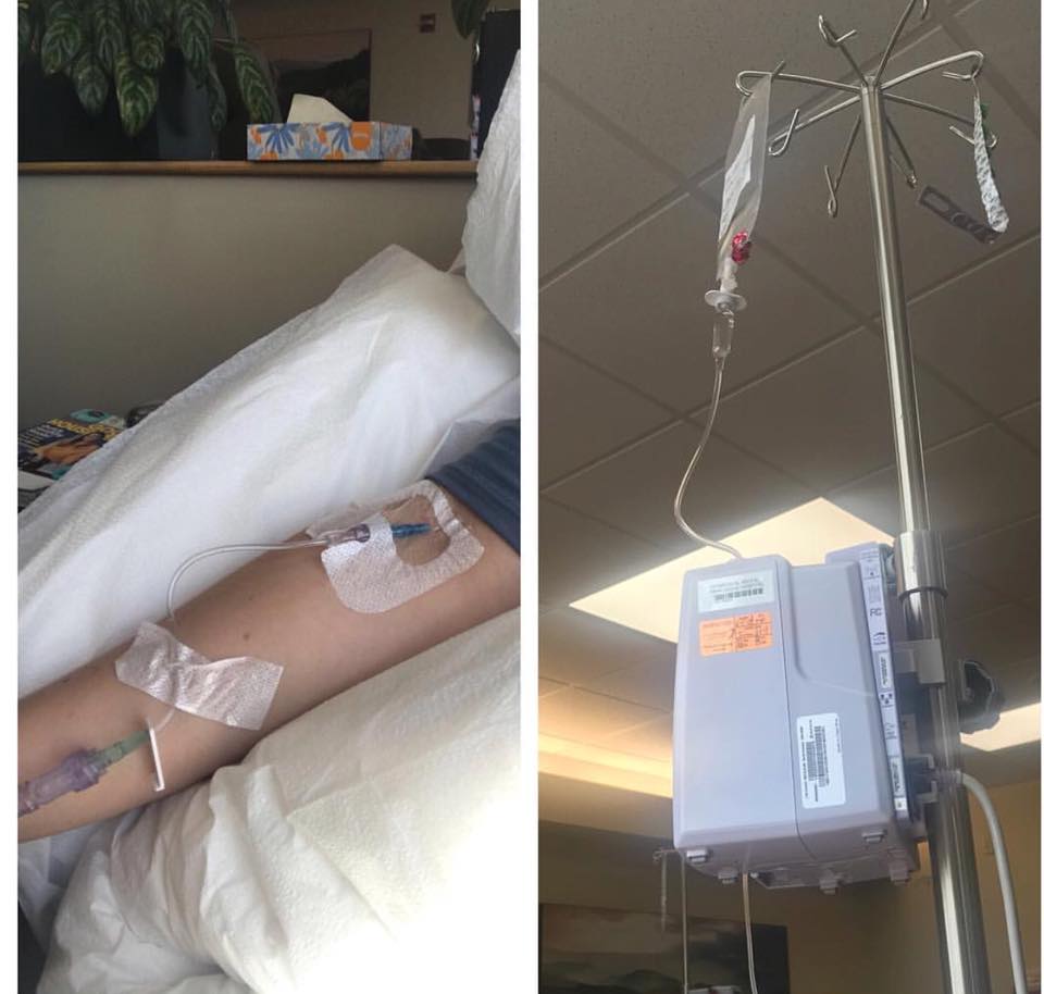 woman receiving an infusion