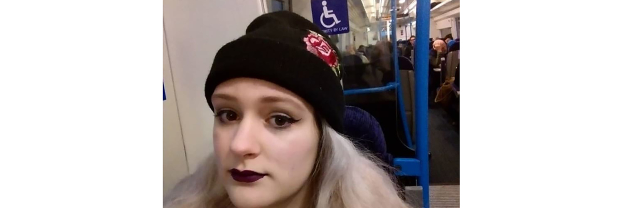 Disability Accommodations Aren't Unfair Rosie on the train in a disability reserved space.