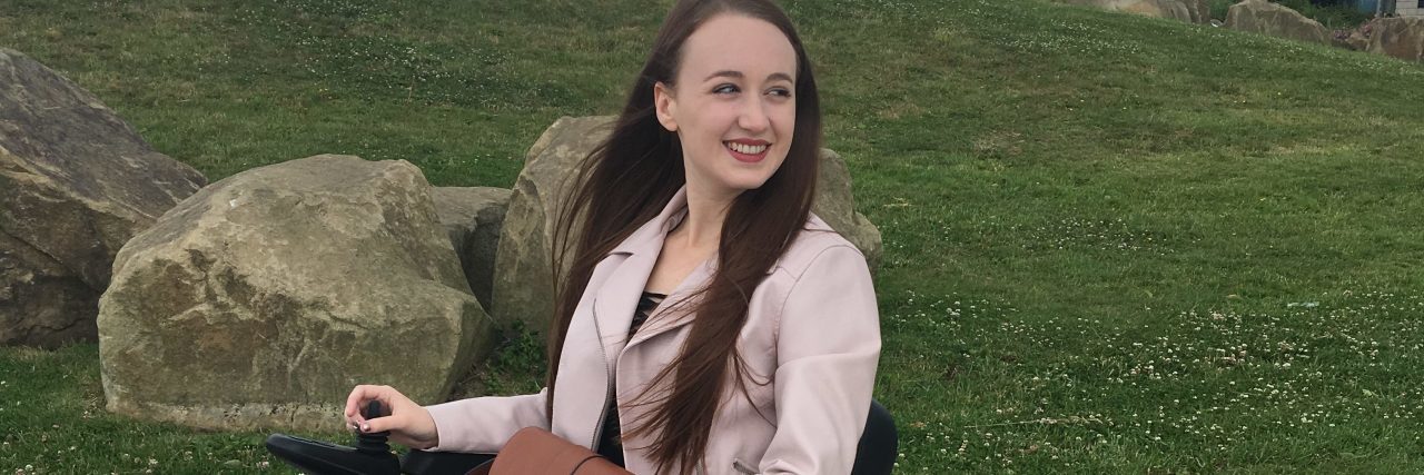 Succeeding as a Disabled Person Without Being 'an Inspiration' Pippa outdoors in her wheelchair.