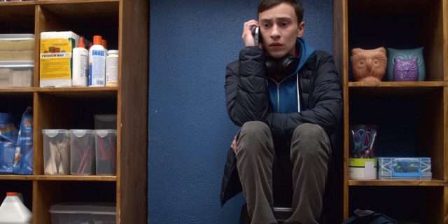 'Atypical' Season 2, Episode 5 Recap: 'The Egg Is Pipping' Sam hiding and talking on the phone.