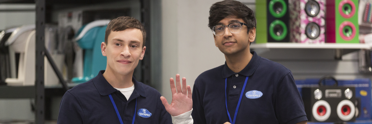 Review of 'Atypical' Season 2, Episode 4: 'Pants on Fire' Sam and Zahid in the electronic's store.