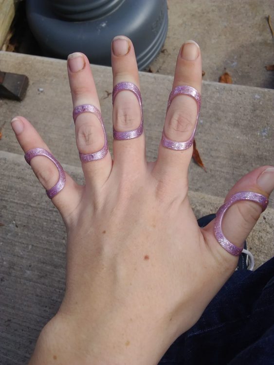 Painted ring splints